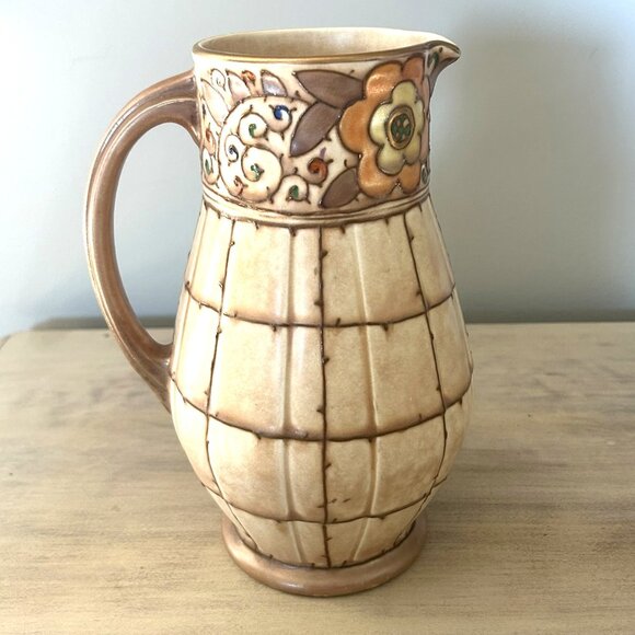 Charlotte Rhead Art Deco Bursley Ware Trellis Pattern Jug england - Picture 3 of 11